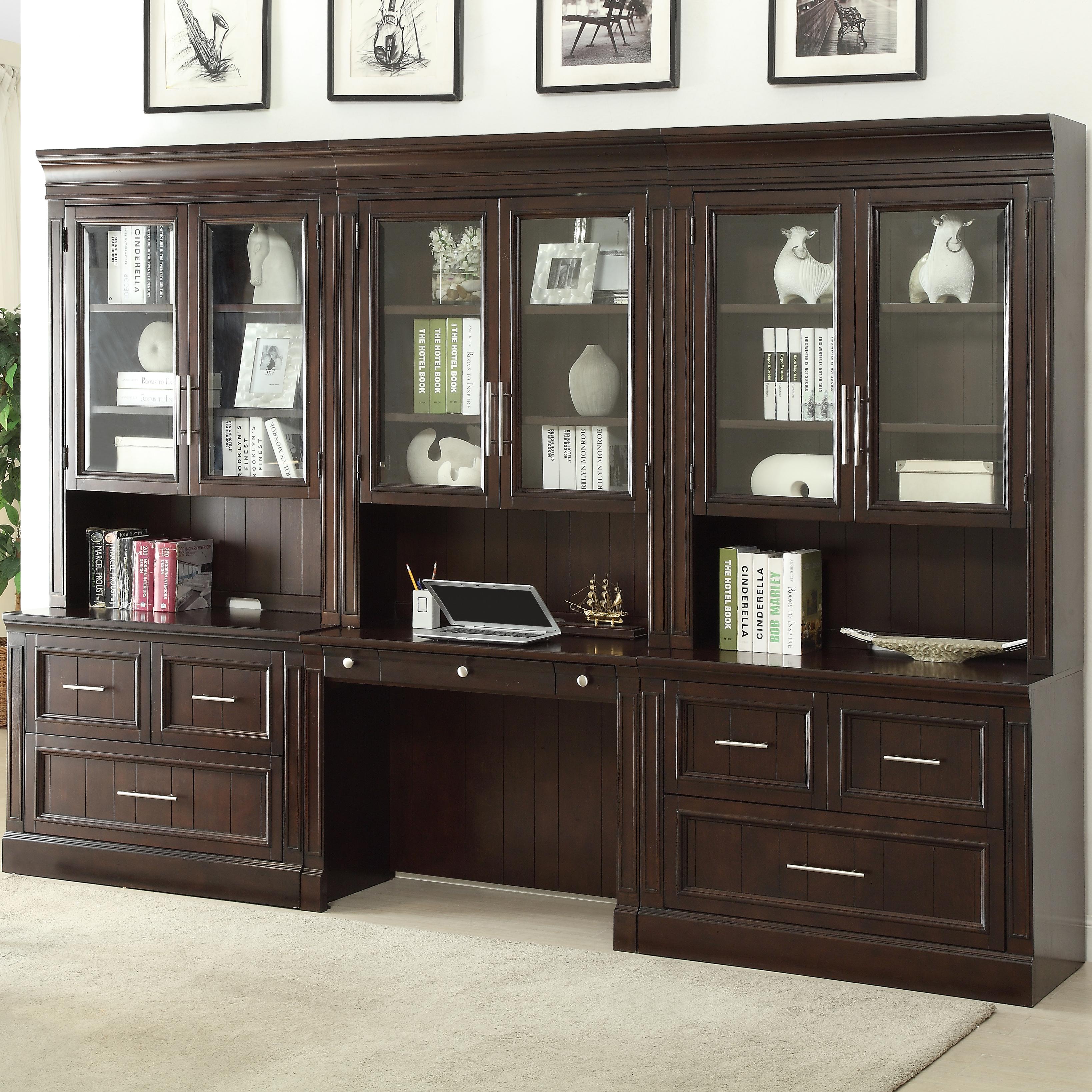 Wall unit with best sale desk and storage